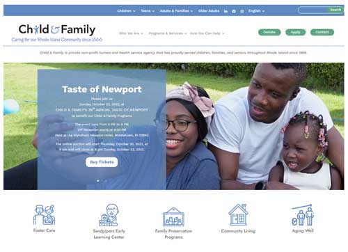 2022 Child & Family launches a brand new website.